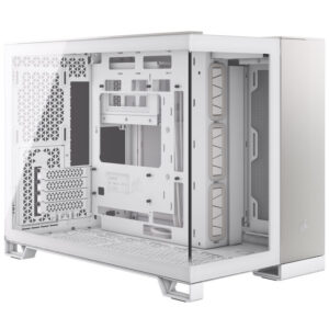 Corsair 2500X Micro-ATX kompiuterio korpusas, Tempered Glass - baltos spalvos, aluminium