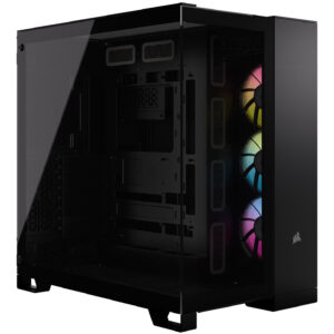 Corsair 6500X RGB Midi-Tower, Tempered Glass - juodos spalvos