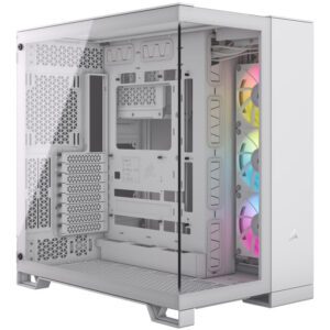 Corsair 6500X RGB Midi-Tower, Tempered Glass - baltos spalvos