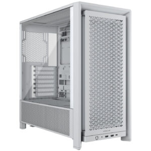 Corsair Frame 4000D PC-kompiuterio korpusas, Midi-Tower, E-ATX, Tempered Glass - baltos spalvos