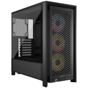 Corsair Frame 4000D RS ARGB Tempered Glass Midi-Tower, juodos spalvos - Image 1