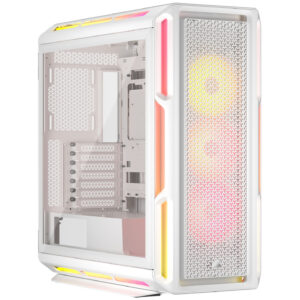 Corsair iCUE LINK 5000T LX PC-kompiuterio korpusas, Midi-Tower, E-ATX, RGB, Tempered Glass - baltos spalvos