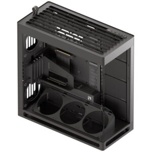 HAVN HS 420 VGPU PC-kompiuterio korpusas, Midi-Tower, E-ATX, Tempered Glass, PCIe 5.0 Riser Kabel - juodos spalvos