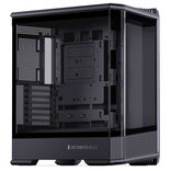 Jonsbo D400 PC-kompiuterio korpusas, Midi Tower, ATX, Tempered Glass - juodos spalvos