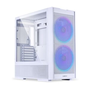 Lian Li LANCOOL 206 Case, Mid Tower, ATX, Tempered Glass - baltos spalvos