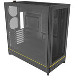 Montech HS01 PC-kompiuterio korpusas, Midi-Tower, ATX, aRGB, Tempered Glass - juodos spalvos