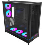 Montech HS01 PRO PC-kompiuterio korpusas, Midi-Tower, ATX, aRGB, Tempered Glass - juodos spalvos