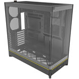 Montech HS02 PC-kompiuterio korpusas, Midi-Tower, ATX, Tempered Glass, ARGB - juodos spalvos
