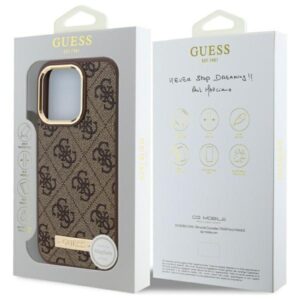 Guess GUHMP16XU4GPRW Apple iPhone 16 Pro Max 6.9" rudos spalvos hardcase 4G Logo Plate MagSafe - Image 8