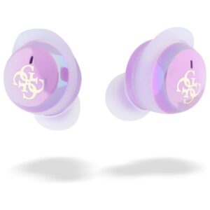 Guess Bluetooth ausinės GUTWSJ144ESU TWS + docking station purple Iridescent 4G Printed Logo - Image 5