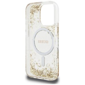 Guess HC Resin Bottom Glitter dėklas skirtas Apple iPhone 16 Pro Max MagSafe aukso spalvos - Image 7