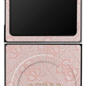 Dėklas Guess 4G Classic MagSafe skirtas Samsung Galaxy Z Flip7 rožinės spalvos