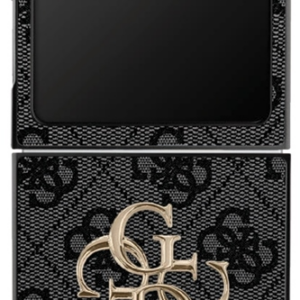 Guess Big 4G Logo Classic Logo dėklas skirtas Samsung Galaxy Z Flip7 juodos spalvos