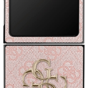 Guess Big 4G Logo Classic Logo dėklas skirtas Samsung Galaxy Z Flip7 rožinės spalvos