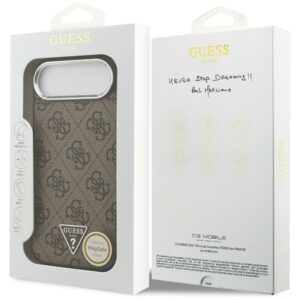 Dėklas Guess 4G Triangle Logo MagSafe skirtas Apple iPhone Air rudos spalvos - Image 8