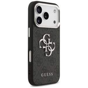 Dėklas Guess 4G Big 4G Classic Logo skirtas Apple iPhone 17 Pro Max juodos spalvos sidabro spalvos - Image 4
