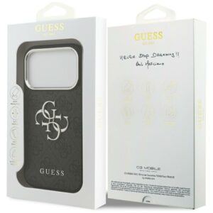 Dėklas Guess 4G Big 4G Classic Logo skirtas Apple iPhone 17 Pro Max juodos spalvos sidabro spalvos - Image 8