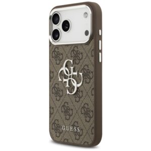 Dėklas Guess 4G Big 4G Classic Logo skirtas Apple iPhone 17 Pro Max rudos spalvos sidabro spalvos - Image 2