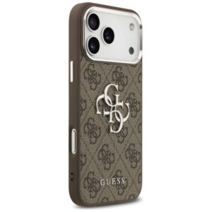 Dėklas Guess 4G Big 4G Classic Logo skirtas Apple iPhone 17 Pro Max rudos spalvos sidabro spalvos - Image 4