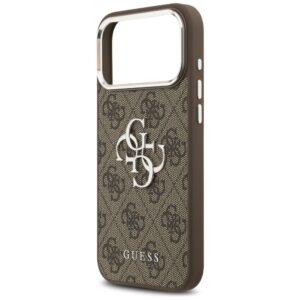 Dėklas Guess 4G Big 4G Classic Logo skirtas Apple iPhone 17 Pro Max rudos spalvos sidabro spalvos - Image 6