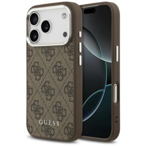 Dėklas Guess 4G Classic Logo MagSafe skirtas Apple iPhone 17 Pro Max rudos spalvos - Image 1