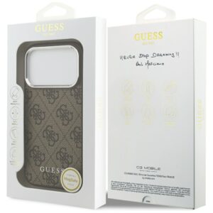 Dėklas Guess 4G Classic Logo MagSafe skirtas Apple iPhone 17 Pro Max rudos spalvos - Image 8