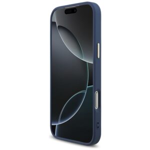 Dėklas Guess 4G Triangle Logo MagSafe skirtas Apple iPhone 17 Pro Max mėlynos spalvos aukso spalvos - Image 5