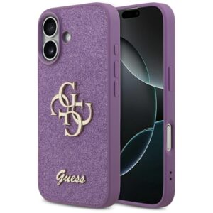 Dėklas Guess Fixed Glitter Big 4G skirtas Apple iPhone 17 lilac - Image 1