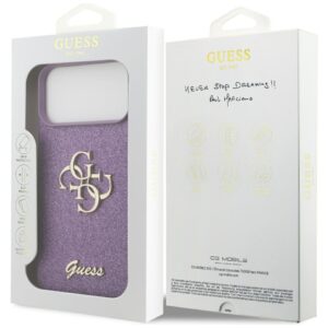 Dėklas Guess Fixed Glitter Big 4G skirtas Apple iPhone 17 Pro Max lilac - Image 8
