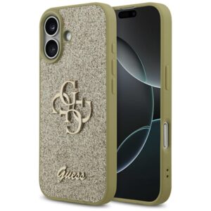 Dėklas Guess Fixed Glitter Big 4G skirtas Apple iPhone 17 aukso spalvos - Image 1