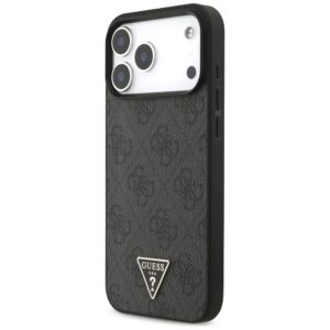 Dėklas Guess 4G Strap Triangle Logo        MagSafe skirtas Apple iPhone 17 Pro Max juodos spalvos - Image 3
