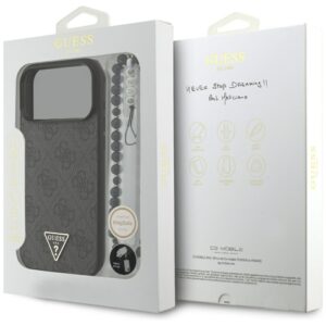 Dėklas Guess 4G Strap Triangle Logo        MagSafe skirtas Apple iPhone 17 Pro Max juodos spalvos - Image 8