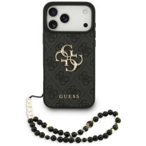 Guess 4G Strap 4G Classic Logo dėklas skirtas Apple iPhone 17 Pro Max juodos spalvos