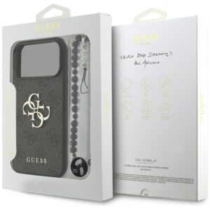 Guess 4G Strap 4G Classic Logo dėklas skirtas Apple iPhone 17 Pro Max juodos spalvos - Image 8