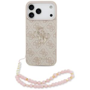 Guess 4G Strap 4G Classic Logo dėklas skirtas Apple iPhone 17 Pro Max rožinės spalvos - Image 1