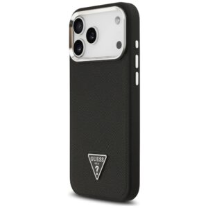 Guess Grained Triangle Logo MagSafe dėklas skirtas Apple iPhone 17 Pro Max juodos spalvos - Image 2