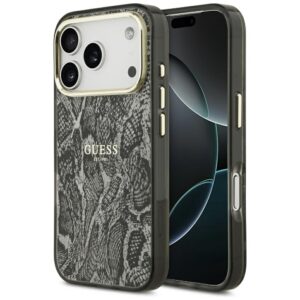 Guess Python Pattern MagSafe dėklas skirtas Apple iPhone 17 Pro juodos spalvos - Image 1