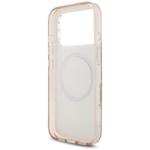 Guess IML Flowers Electro Pearl Strap MagSafe dėklas skirtas Apple iPhone 17 Pro rožinės spalvos - Image 7