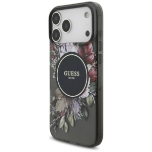 Guess IML Flowers Pearl Strap MagSafe dėklas skirtas Apple iPhone 17 Pro Max juodos spalvos - Image 3