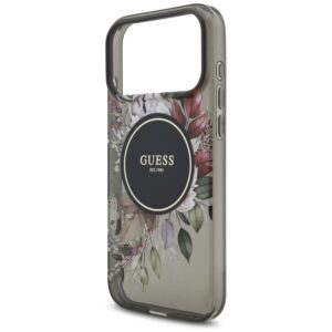 Guess IML Flowers Pearl Strap MagSafe dėklas skirtas Apple iPhone 17 Pro Max juodos spalvos - Image 6