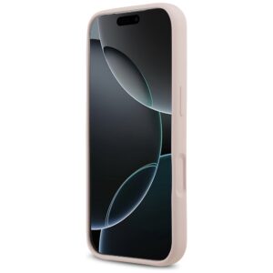 Dėklas Guess Silicone Script Metal Logo MagSafe skirtas Apple iPhone 17 Pro rožinės spalvos - Image 5