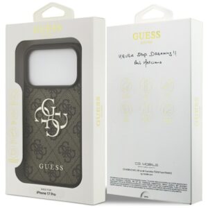 Dėklas Guess 4G Big Logo skirtas Apple iPhone 17 Pro rudos spalvos - Image 8