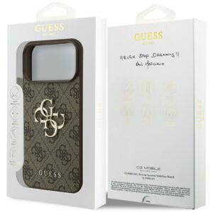 Dėklas Guess 4G Big Logo skirtas Apple iPhone 17 Pro Max rudos spalvos - Image 8