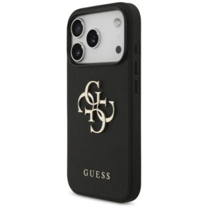 Guess Grained Big 4G & Classic Logo dėklas skirtas Apple iPhone 17 Pro juodos spalvos - Image 2