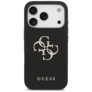 Guess Grained Big 4G & Classic Logo dėklas skirtas Apple iPhone 17 Pro juodos spalvos - Image 3
