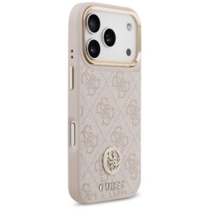 Dėklas Guess 4G Strass Logo MagSafe skirtas Apple iPhone 17 Pro rožinės spalvos - Image 4