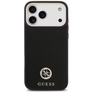 Dėklas Guess Grained Strass Logo MagSafe skirtas Apple iPhone 17 Pro Max juodos spalvos - Image 3