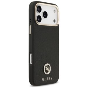 Dėklas Guess Grained Strass Logo MagSafe skirtas Apple iPhone 17 Pro Max juodos spalvos - Image 4