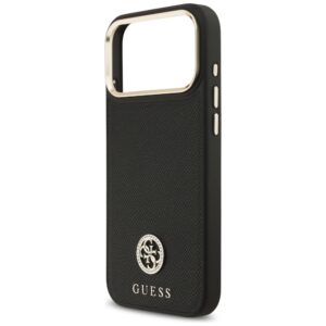Dėklas Guess Grained Strass Logo MagSafe skirtas Apple iPhone 17 Pro Max juodos spalvos - Image 6