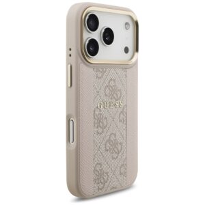 Dėklas Guess 4G Stripe MagSafe skirtas Apple iPhone 17 Pro rožinės spalvos - Image 4